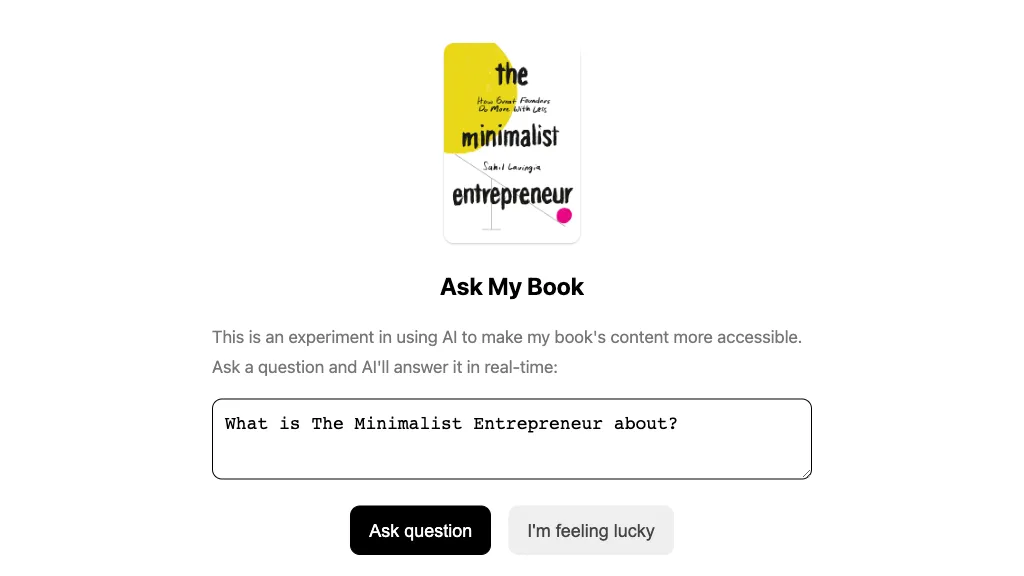 Ask My Book screenshot