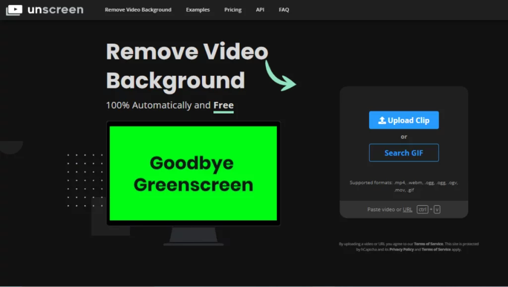 Unscreen.com screenshot