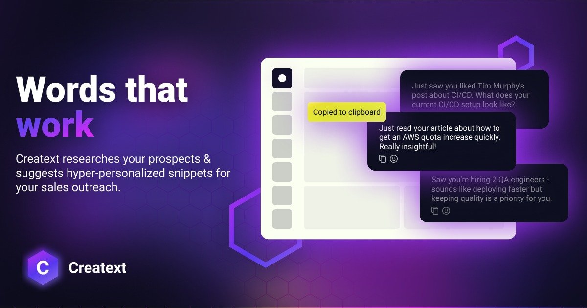 Creatext screenshot