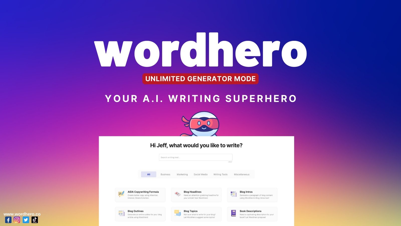 Wordhero screenshot