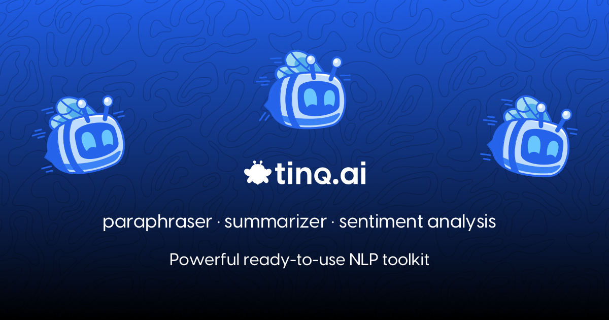 Tinq.ai - NLP API screenshot