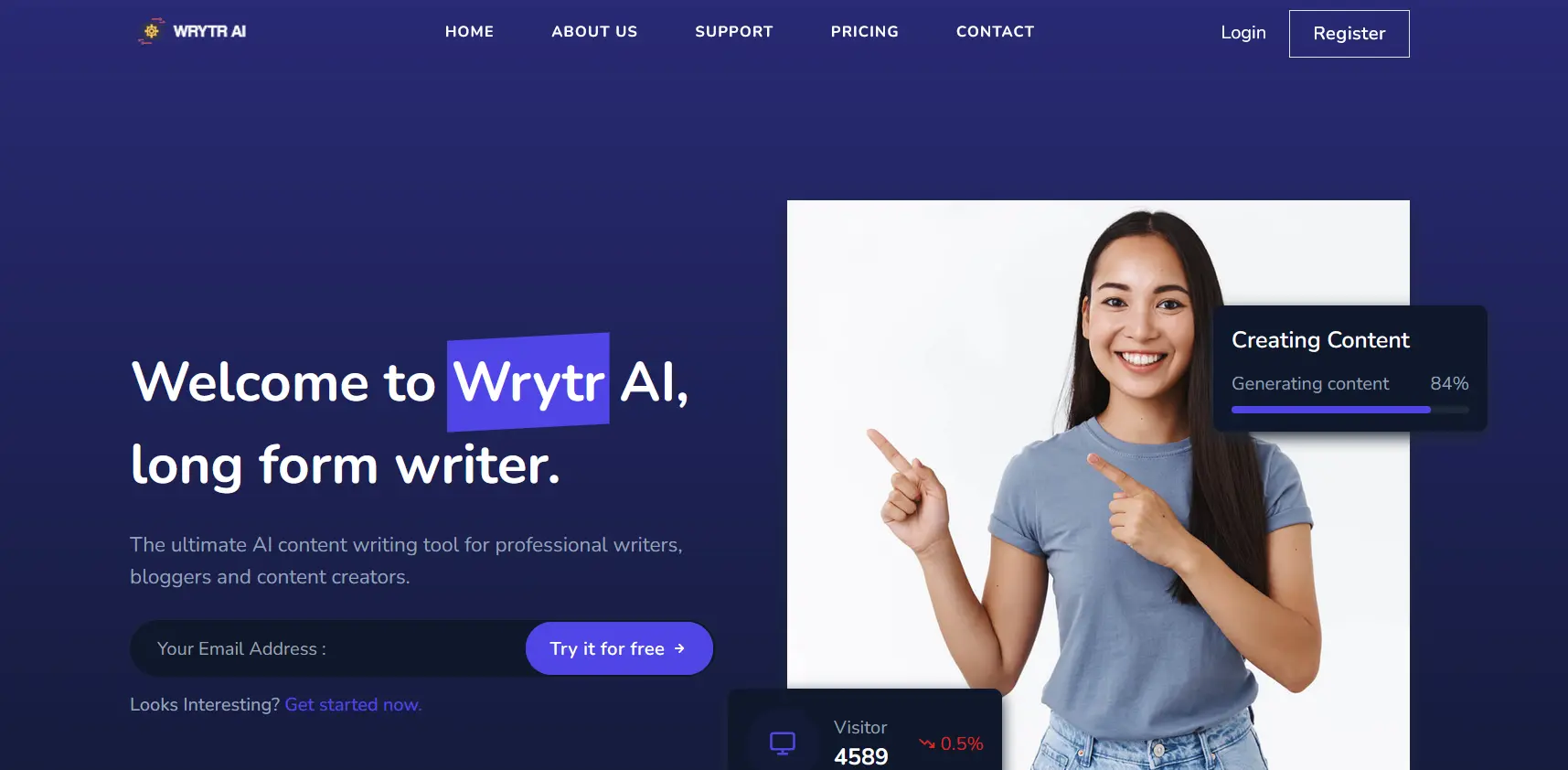 Wrytr AI screenshot