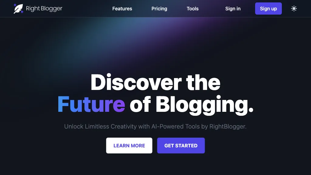 Right Blogger screenshot