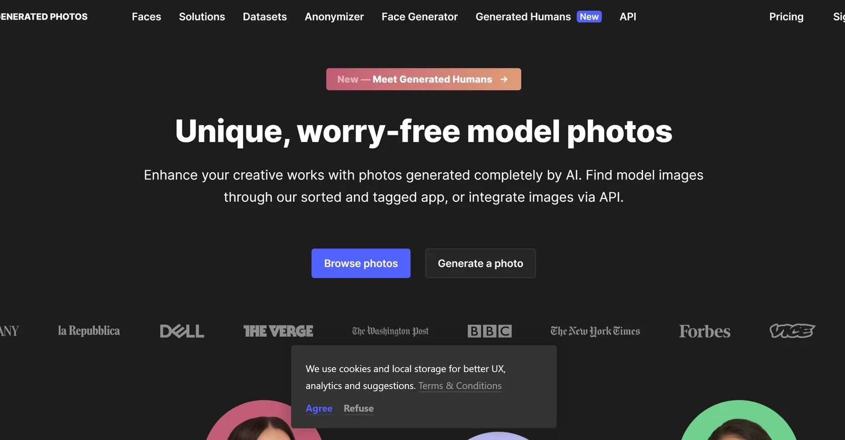 Generated Photos screenshot