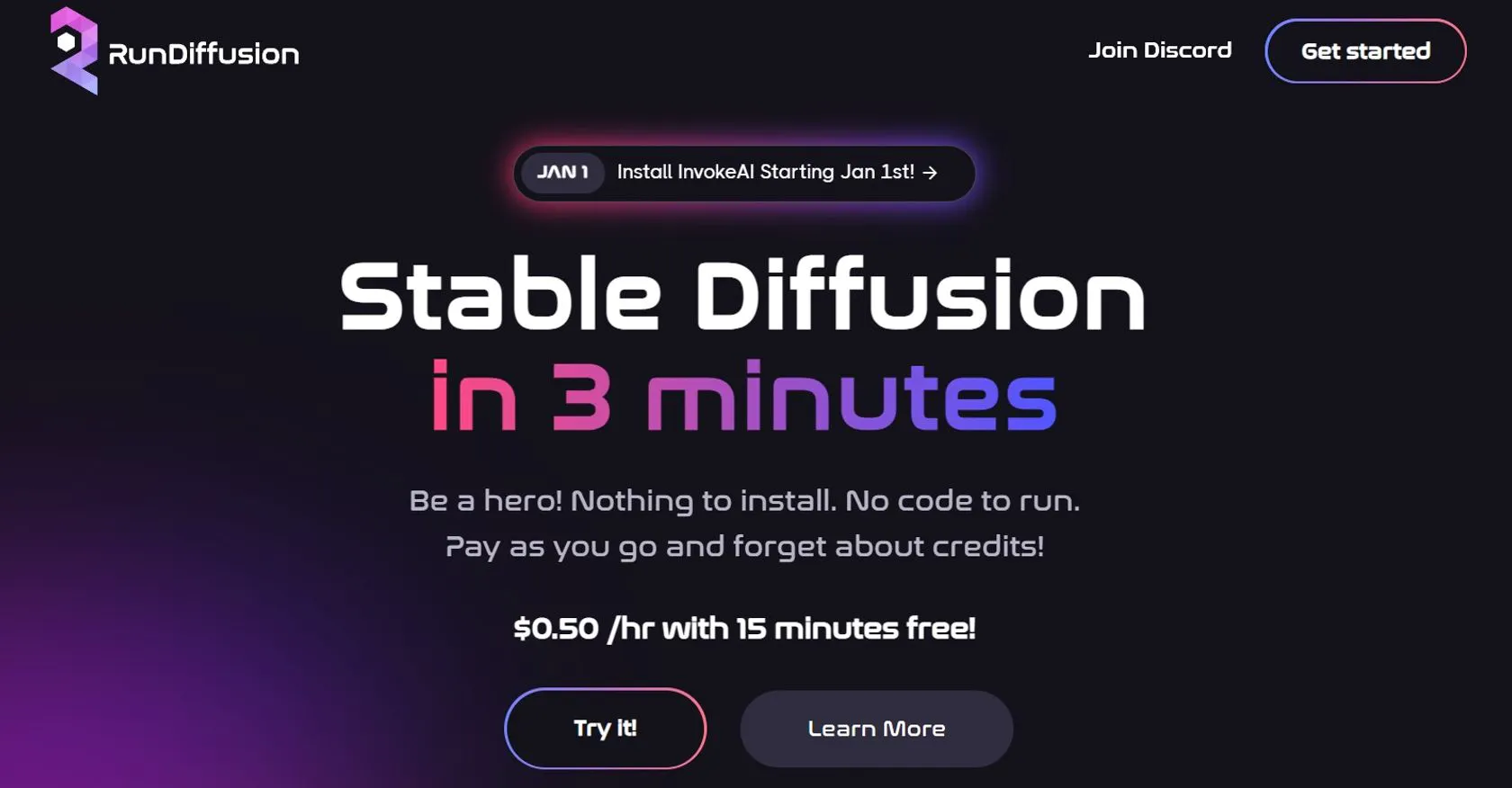 RunDiffusion screenshot