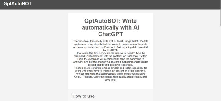 GPTAutoBot screenshot
