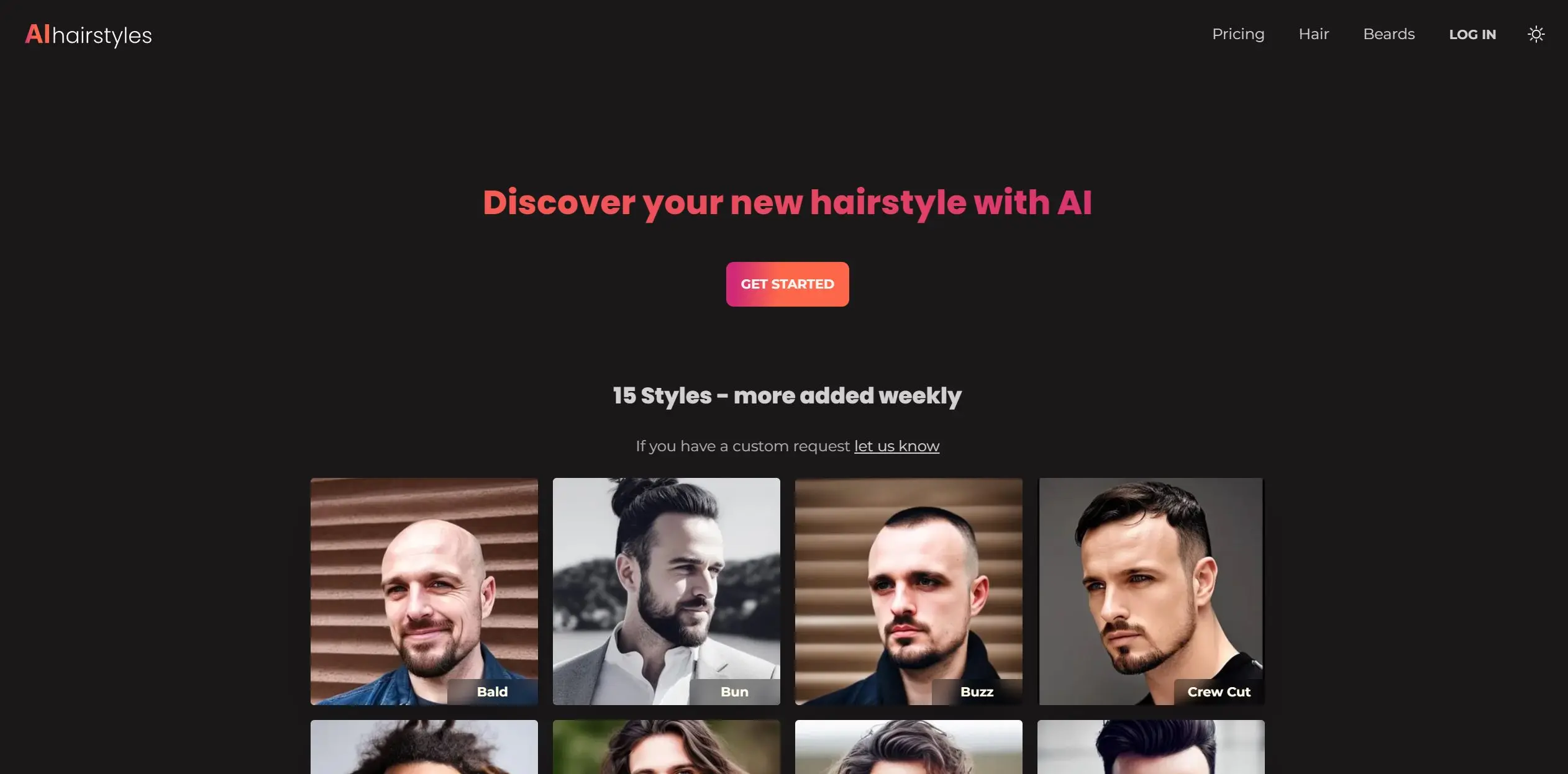 Aihairstyles.com screenshot