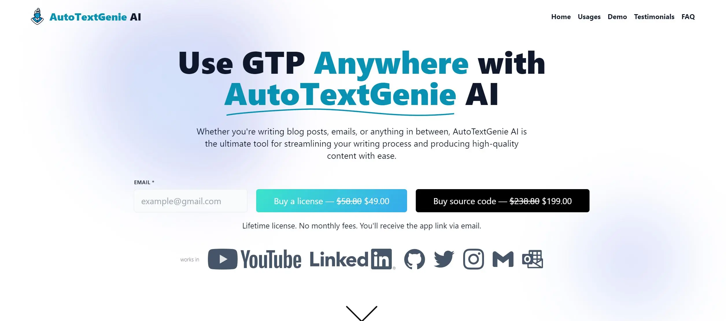 AutoTextGenie AI screenshot