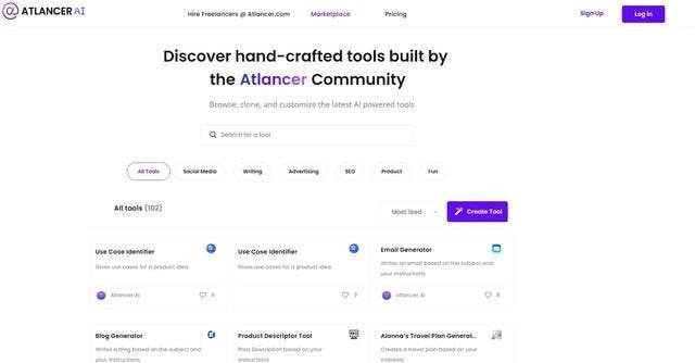 Atlancer AI screenshot