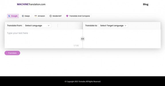 MachineTranslation screenshot