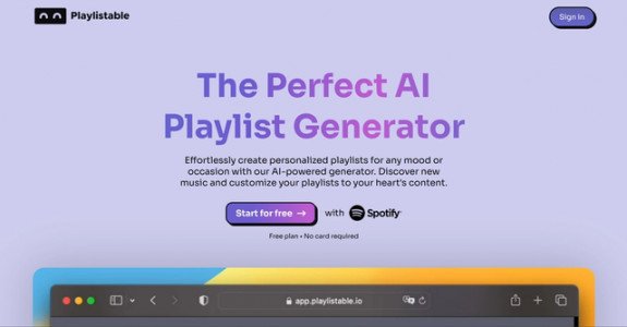 Playlistable screenshot