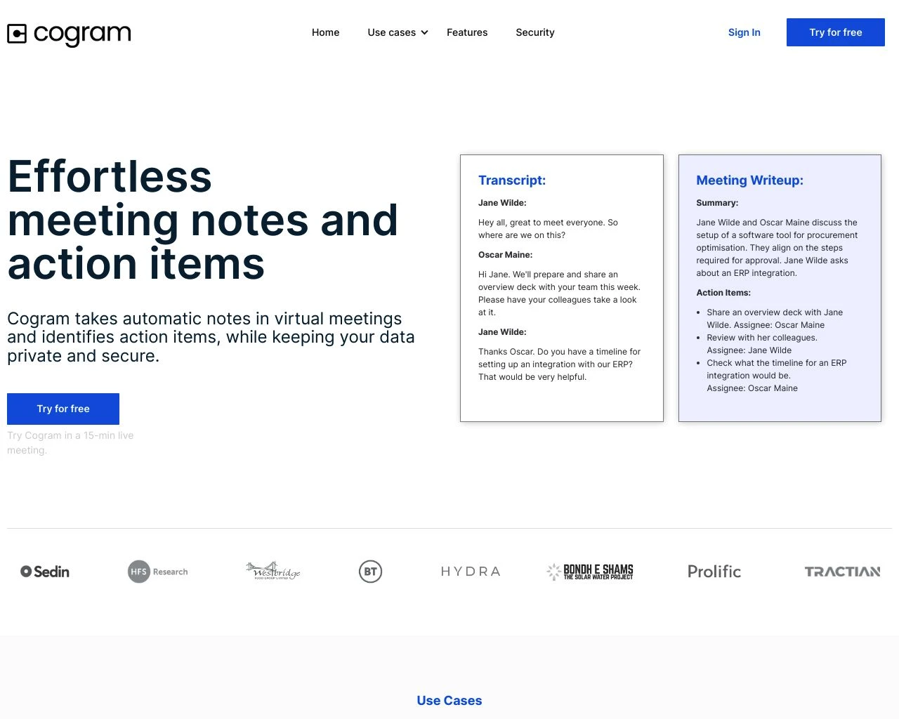 Cogram screenshot