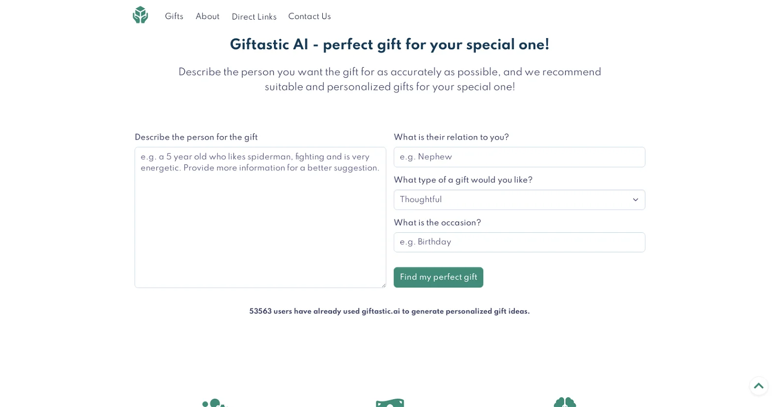 Giftastic.ai screenshot