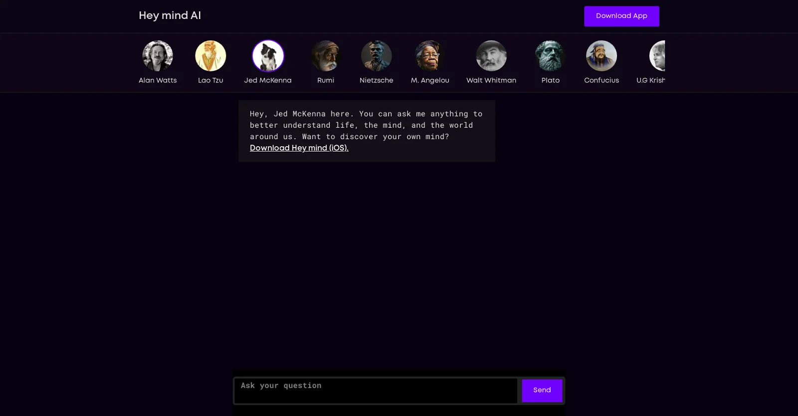 HeyMind screenshot