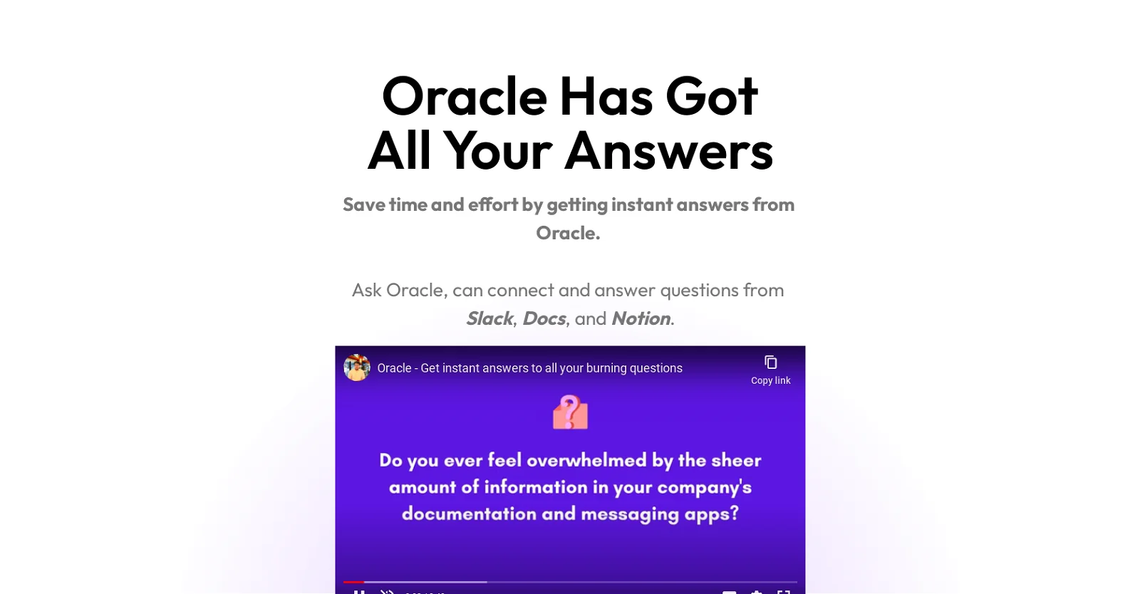 Oracle screenshot