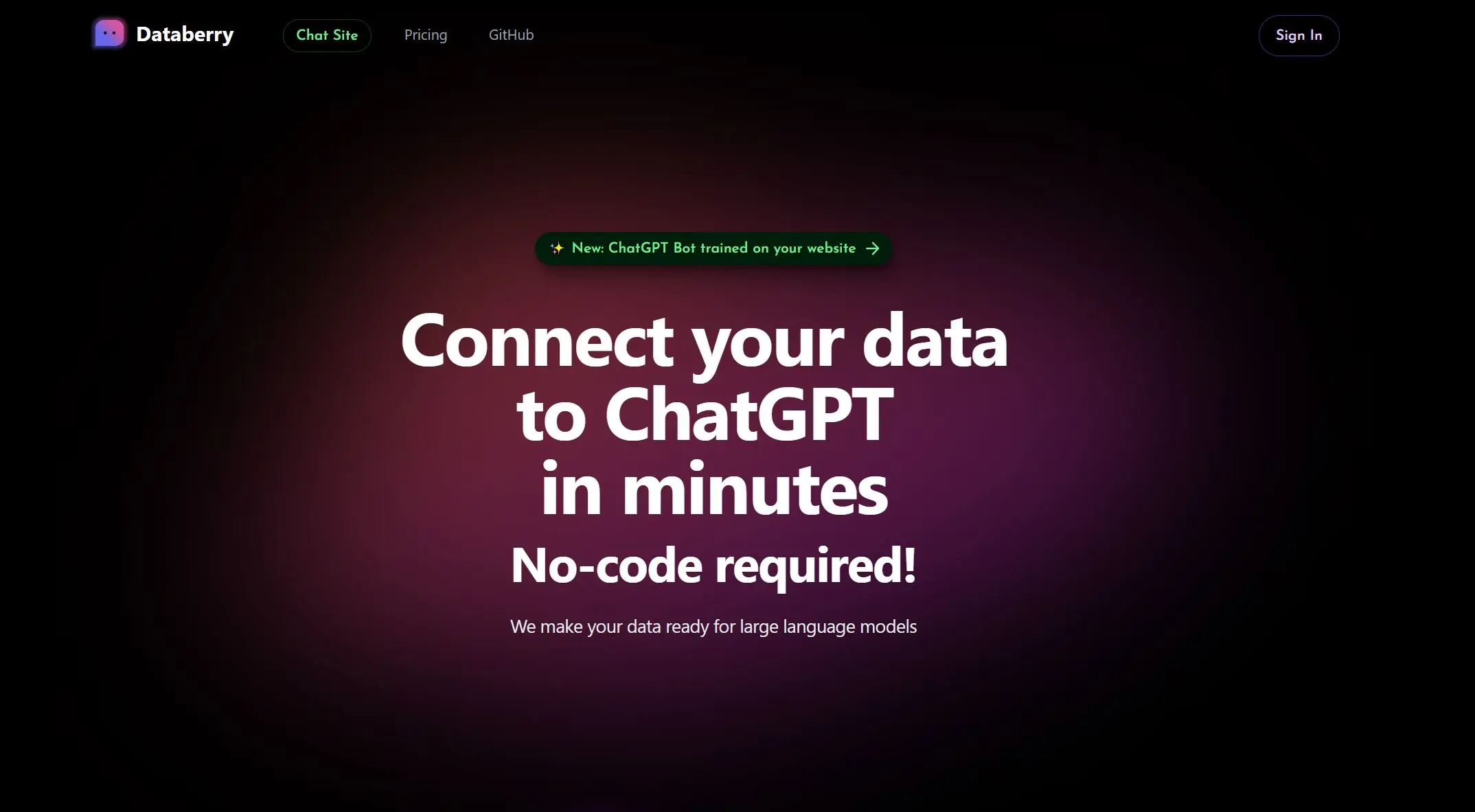 ChatSite By Databerry screenshot