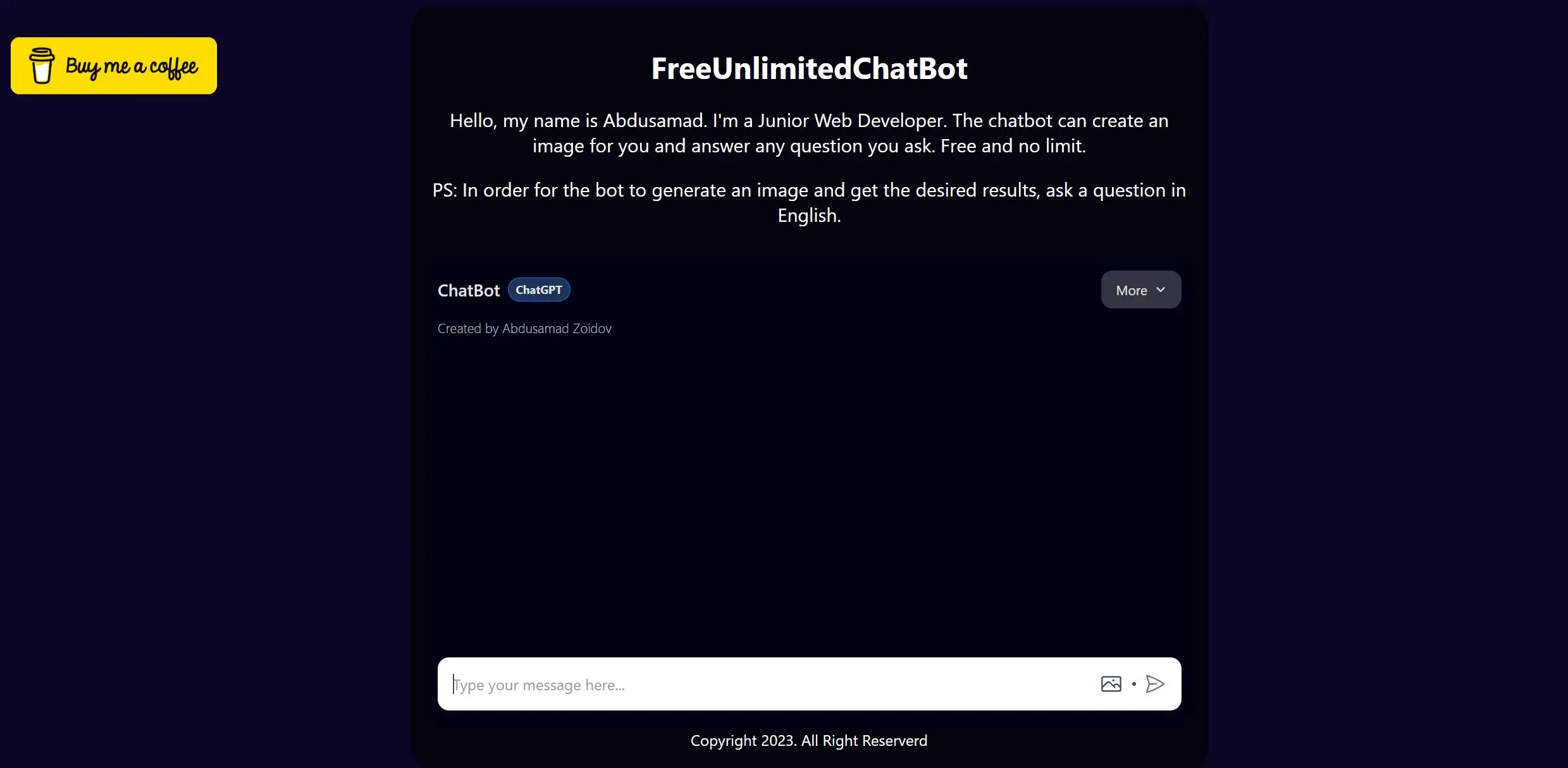 Free Unlimited Chat Bot screenshot