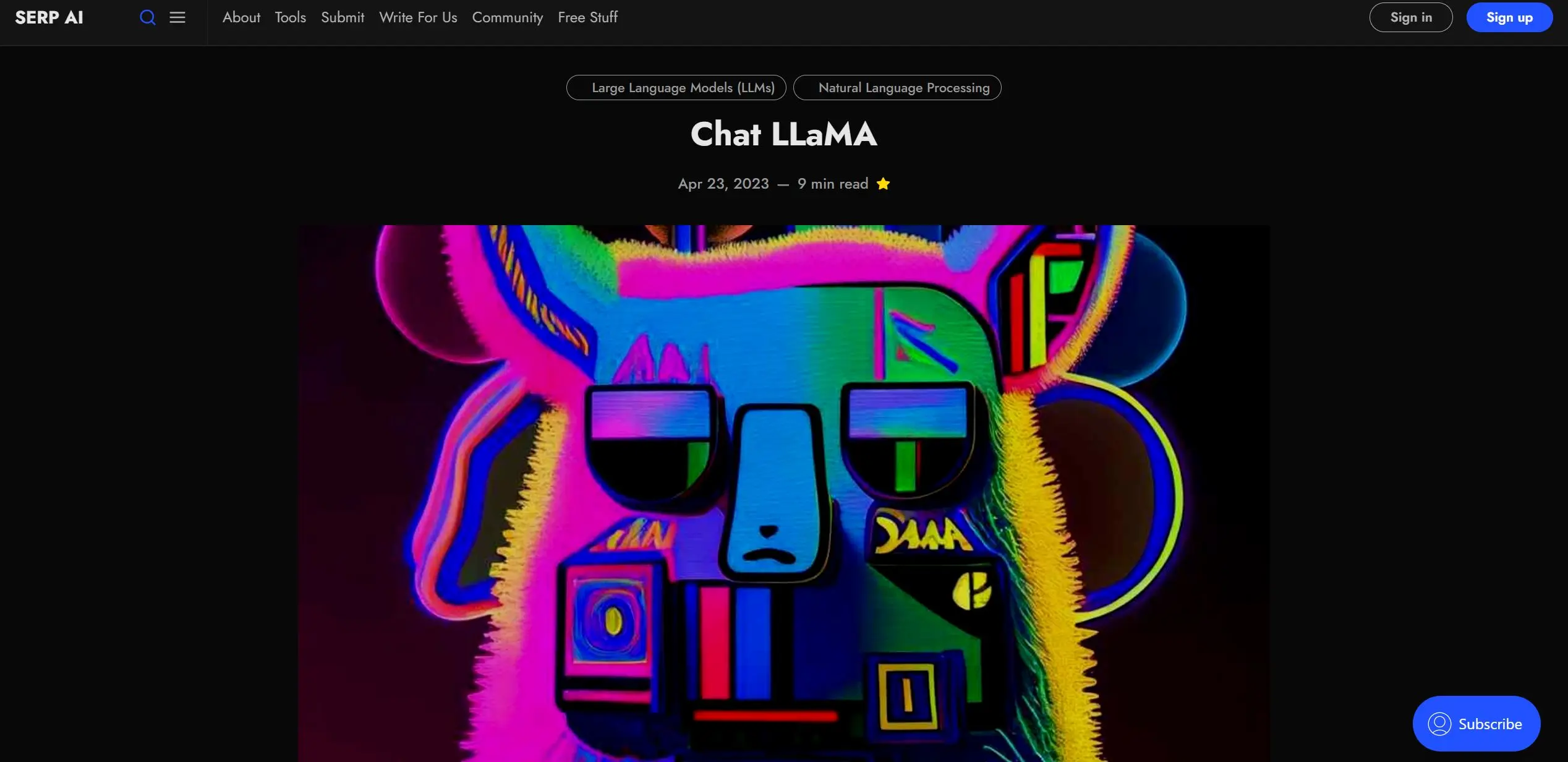 Chat LLaMA screenshot