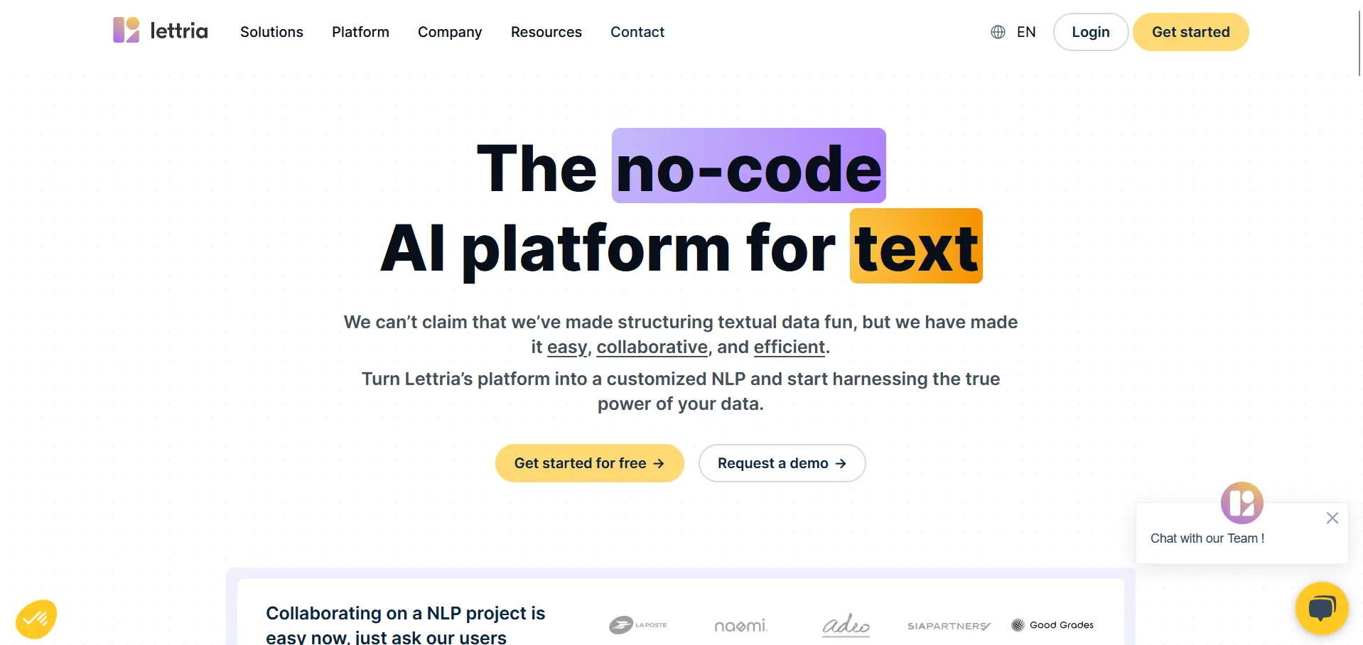 Lettria screenshot