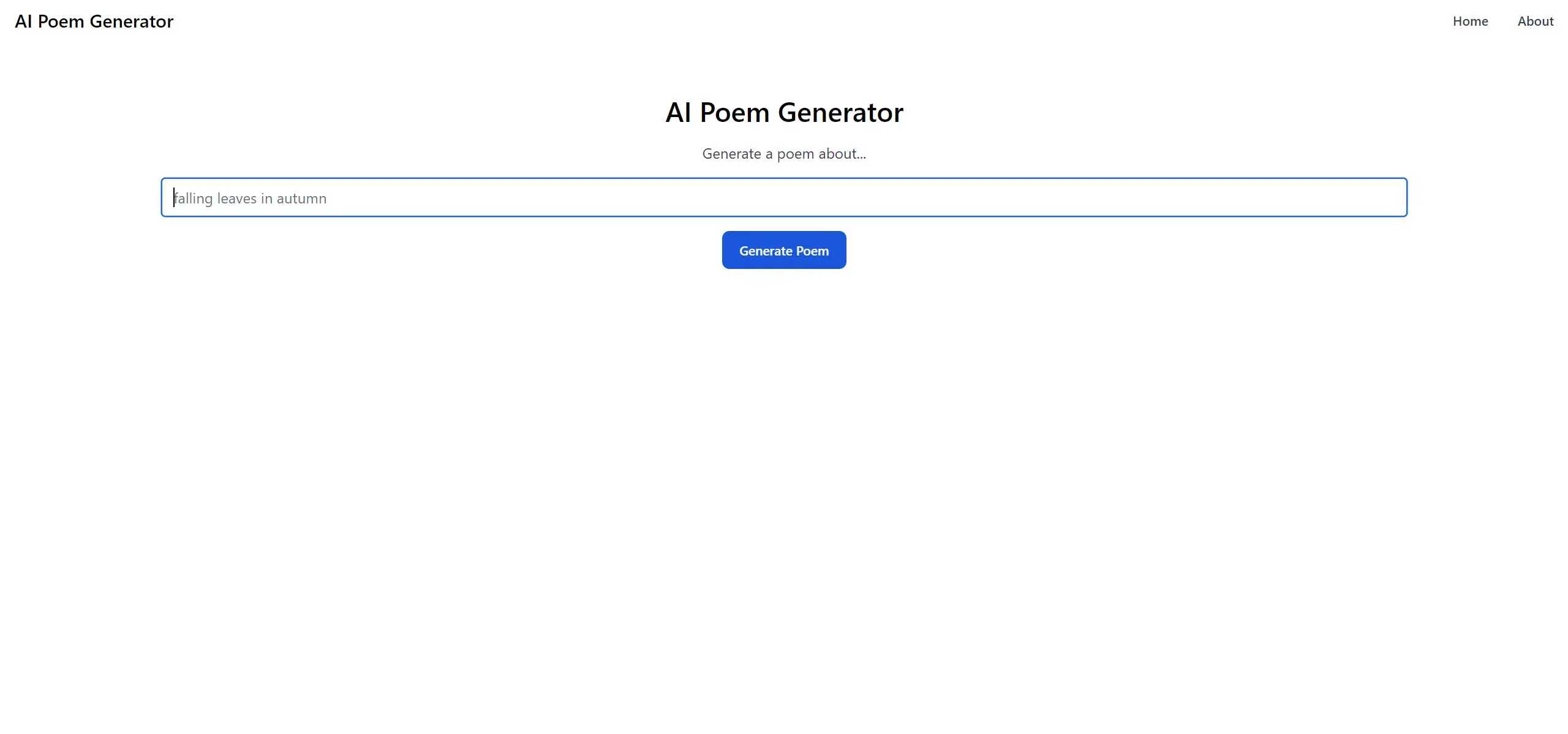 AI Poem Generator screenshot