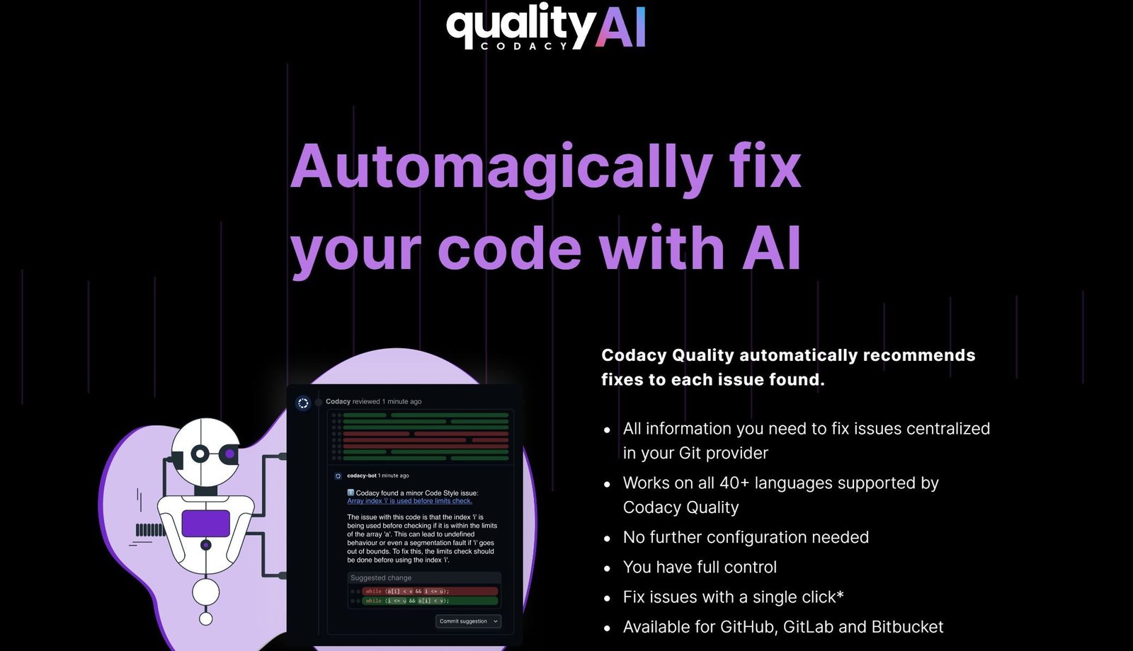 Codacy screenshot