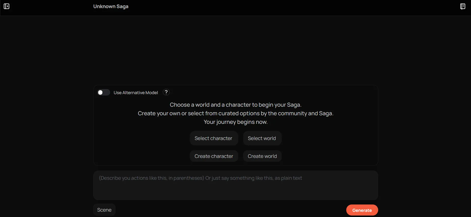 Saga screenshot