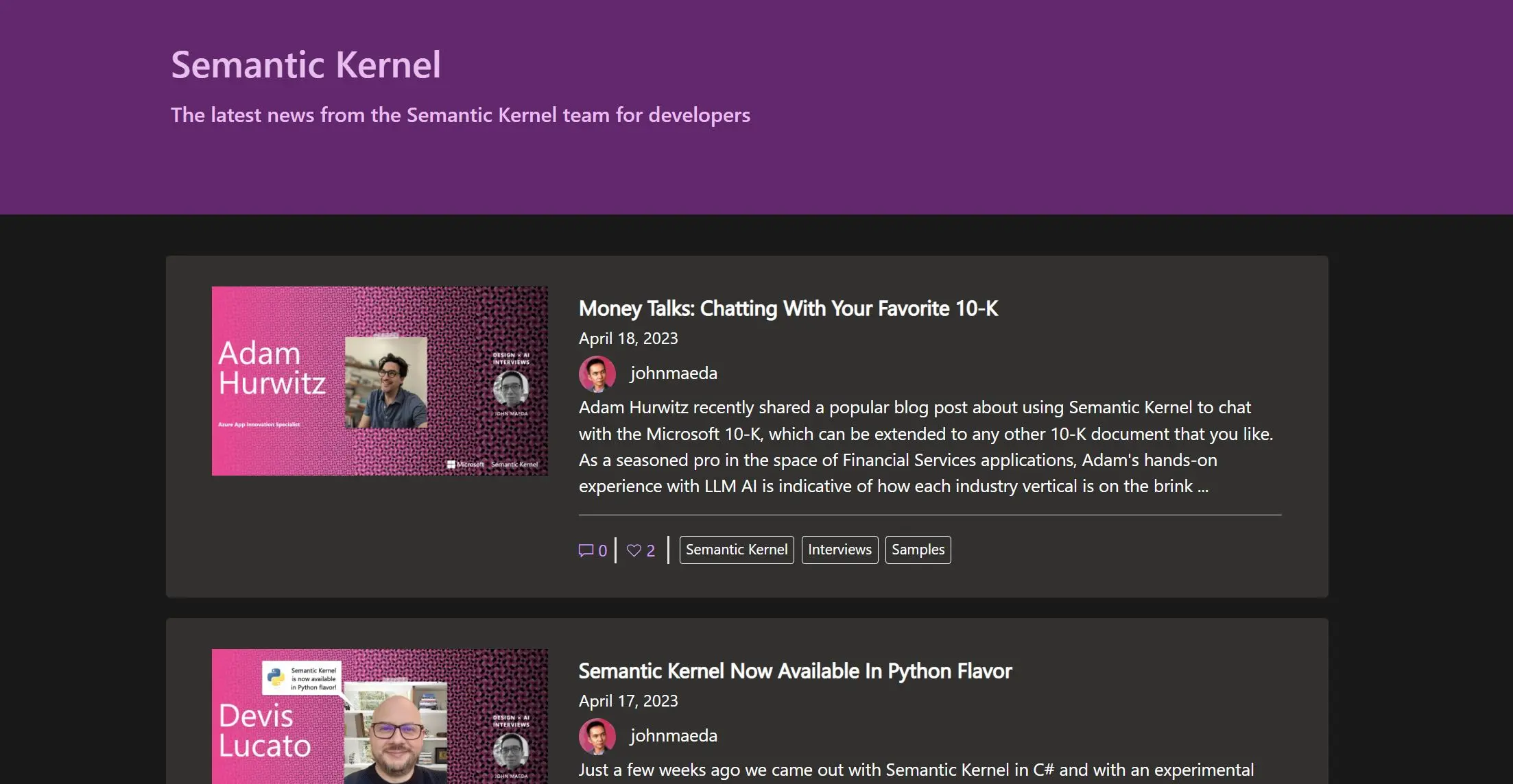 Semantic Kernel (SK) screenshot