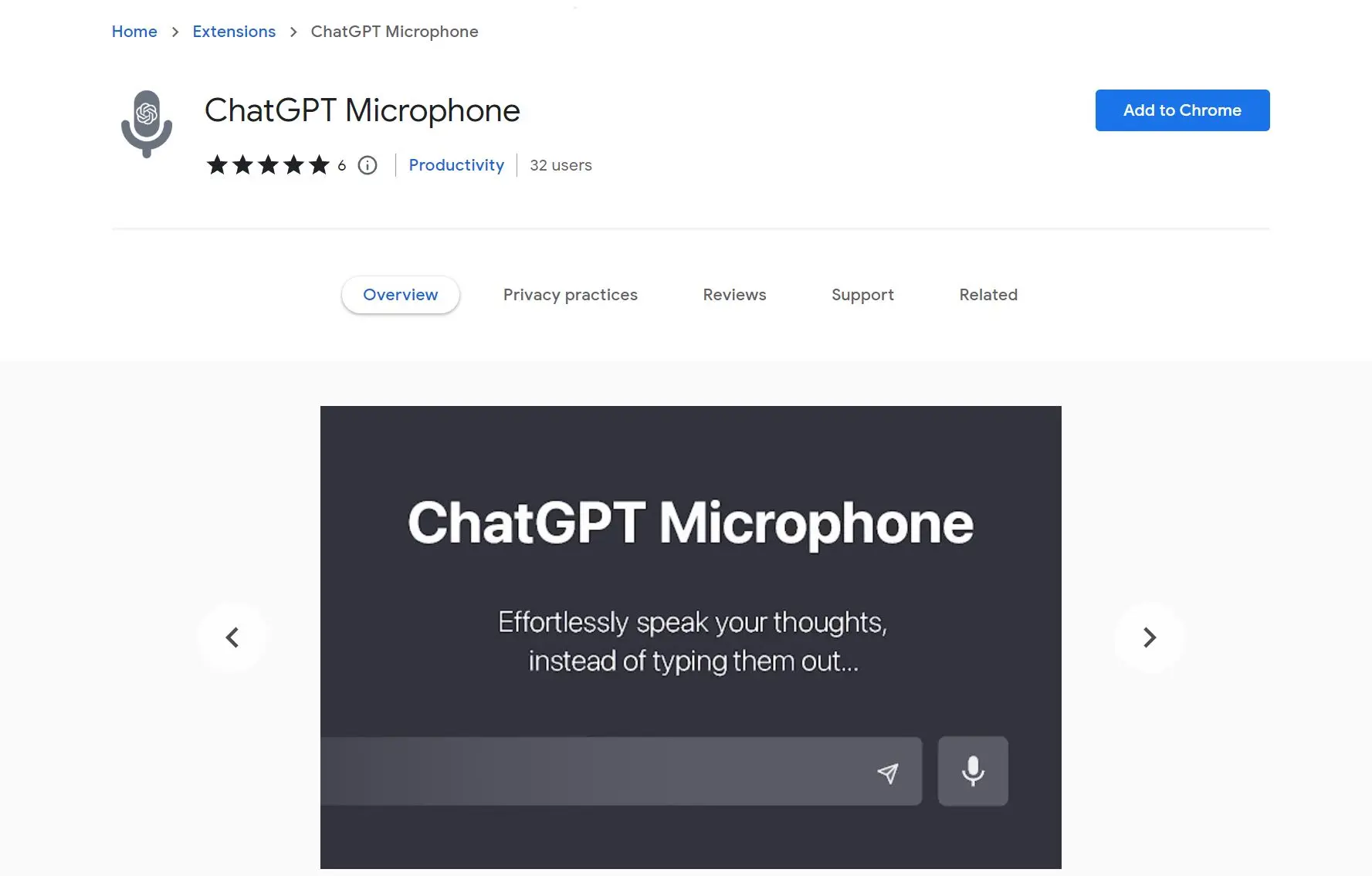 ChatGPT Microphone screenshot