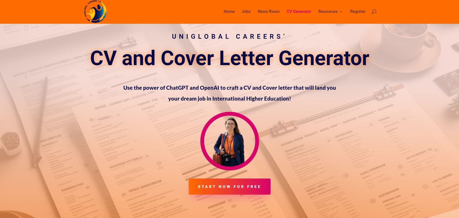 UniGlobal CV and Cover Letter Generator screenshot