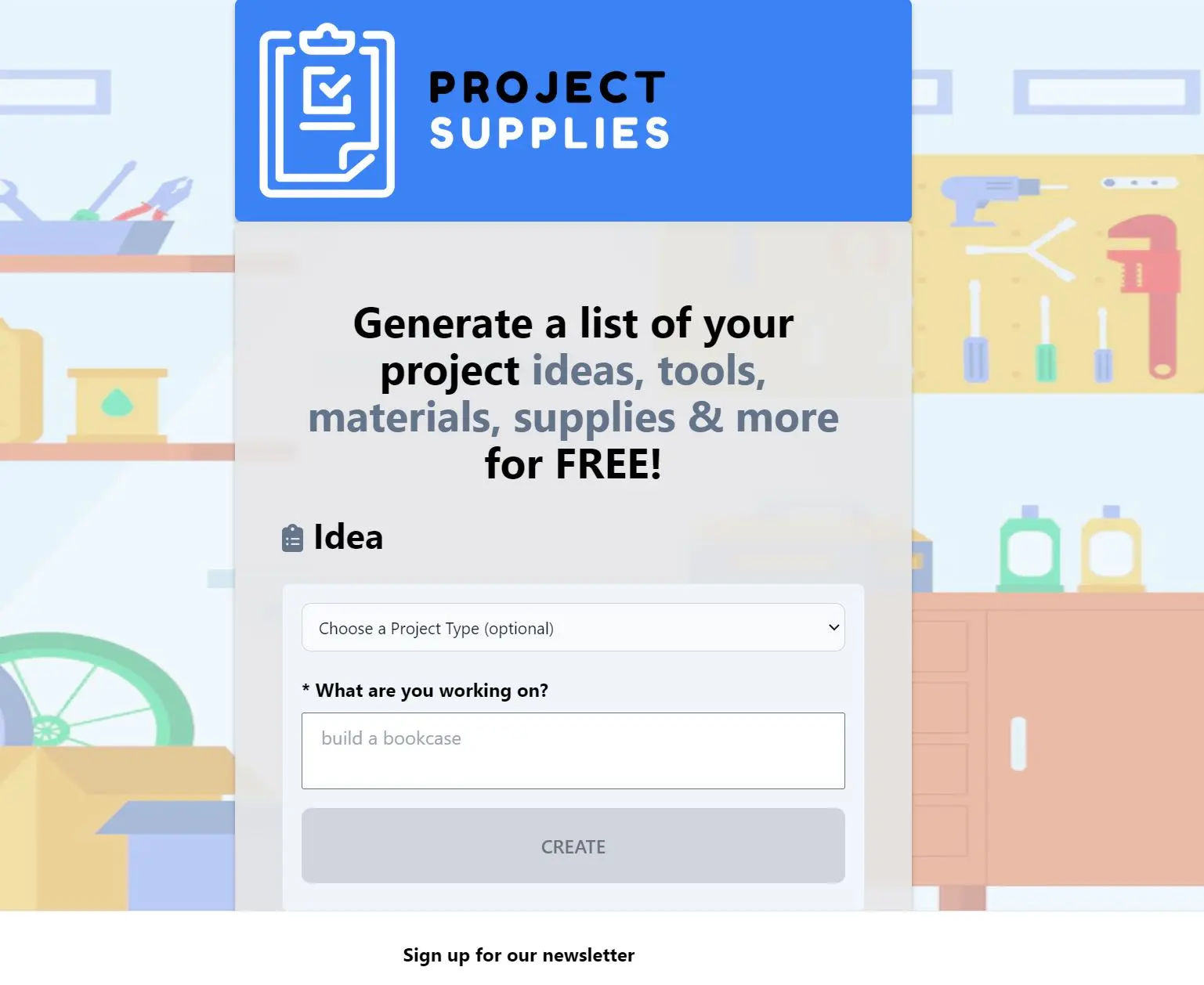 Project.Supplies screenshot