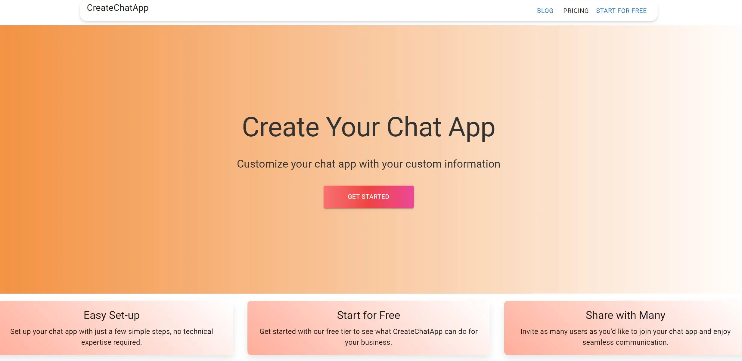 CreateChatApp screenshot