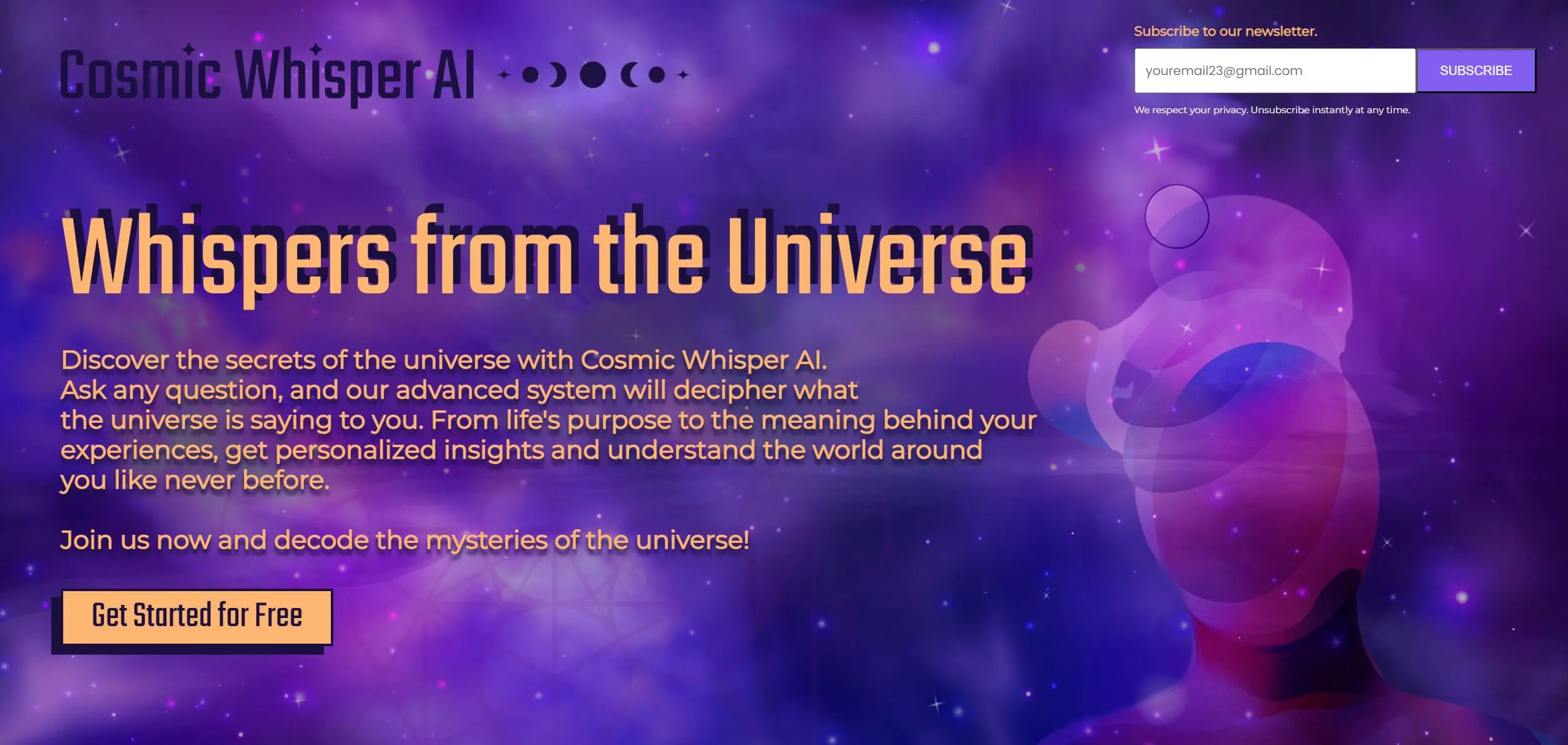 Cosmic Whisper AI screenshot