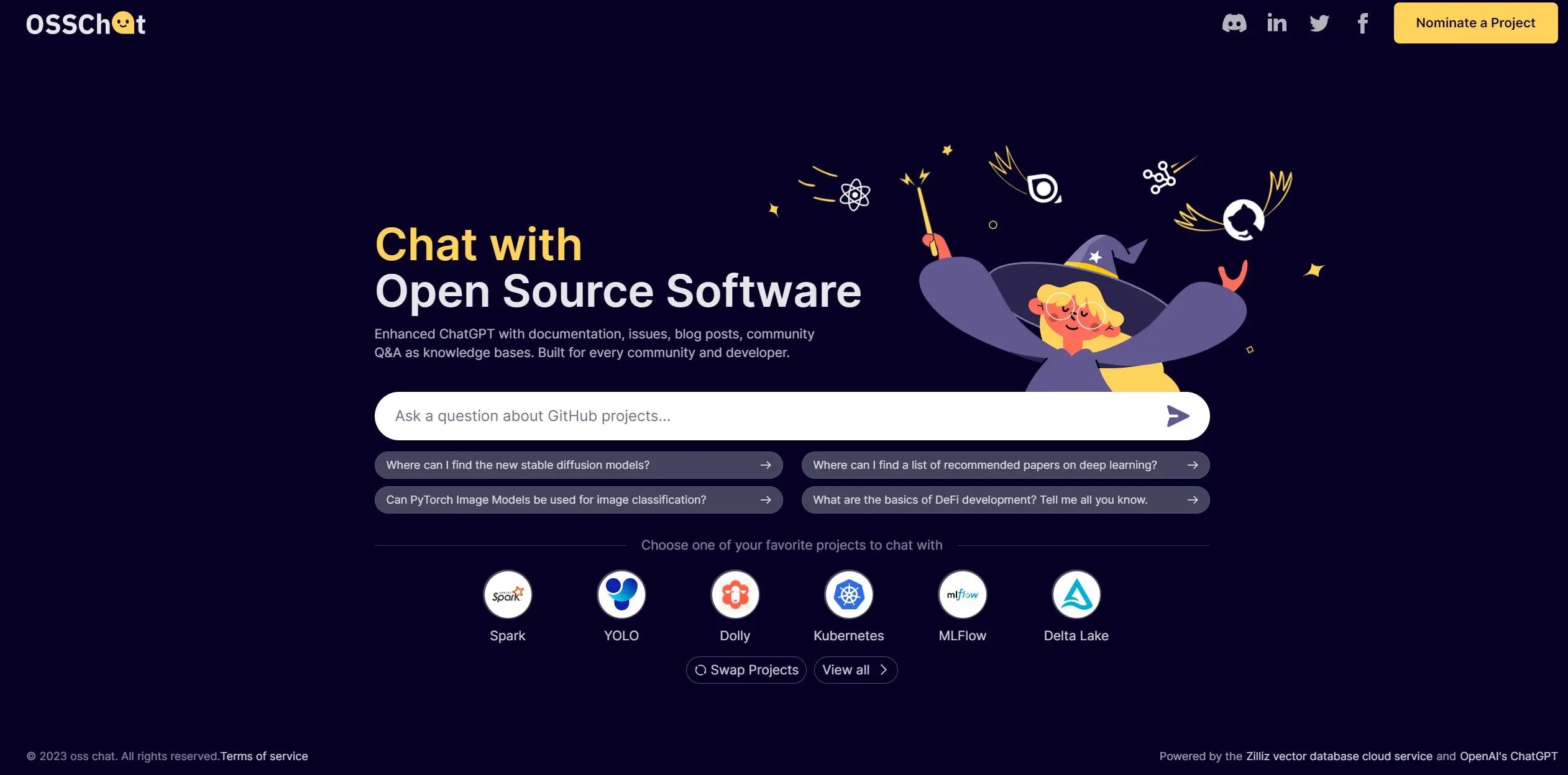 OSS Chat screenshot