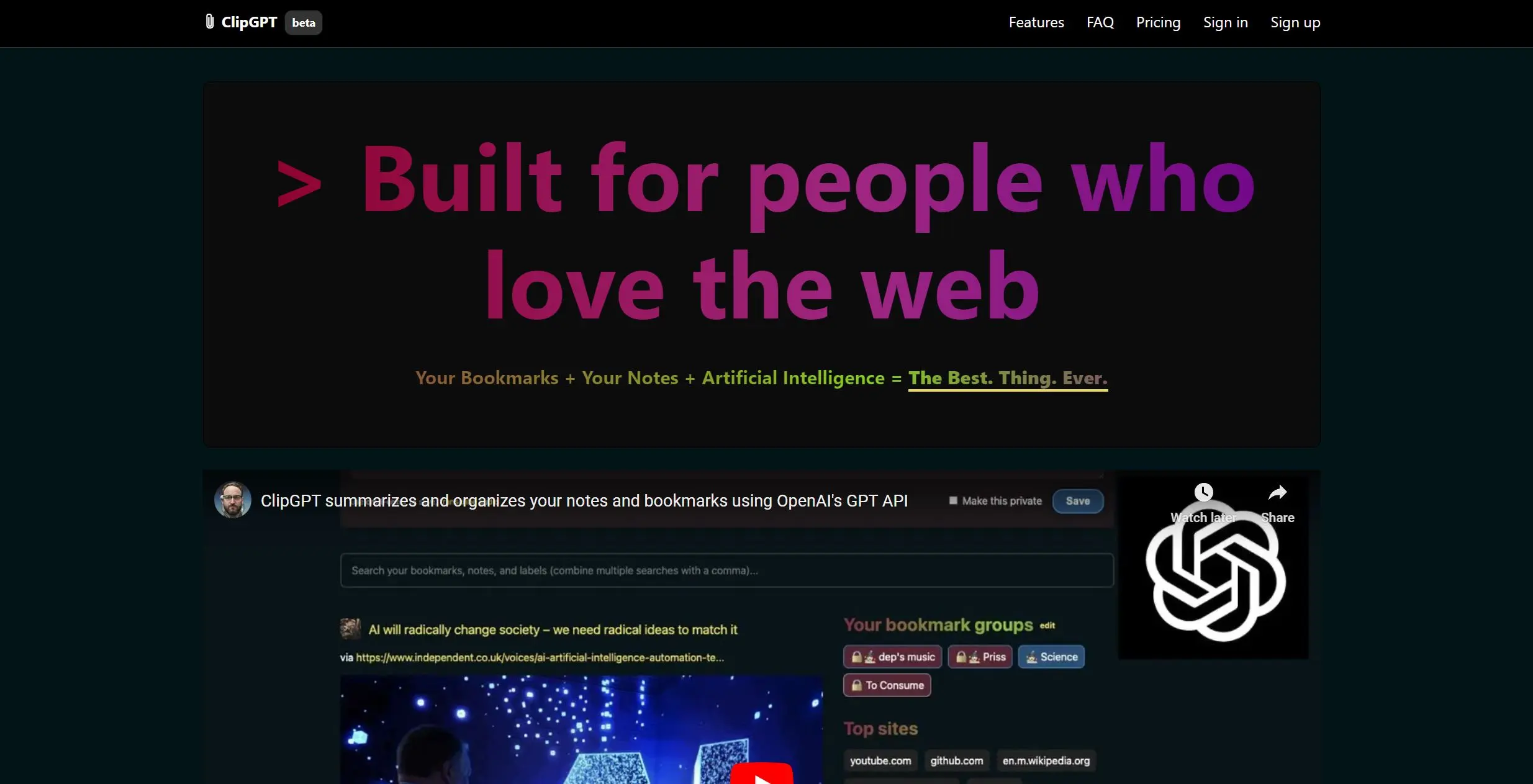 ClipGPT screenshot