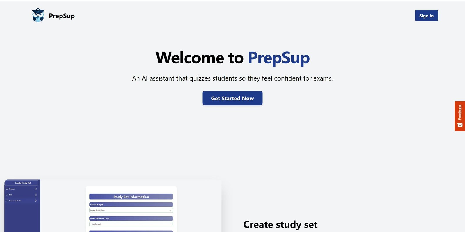 PrepSup screenshot