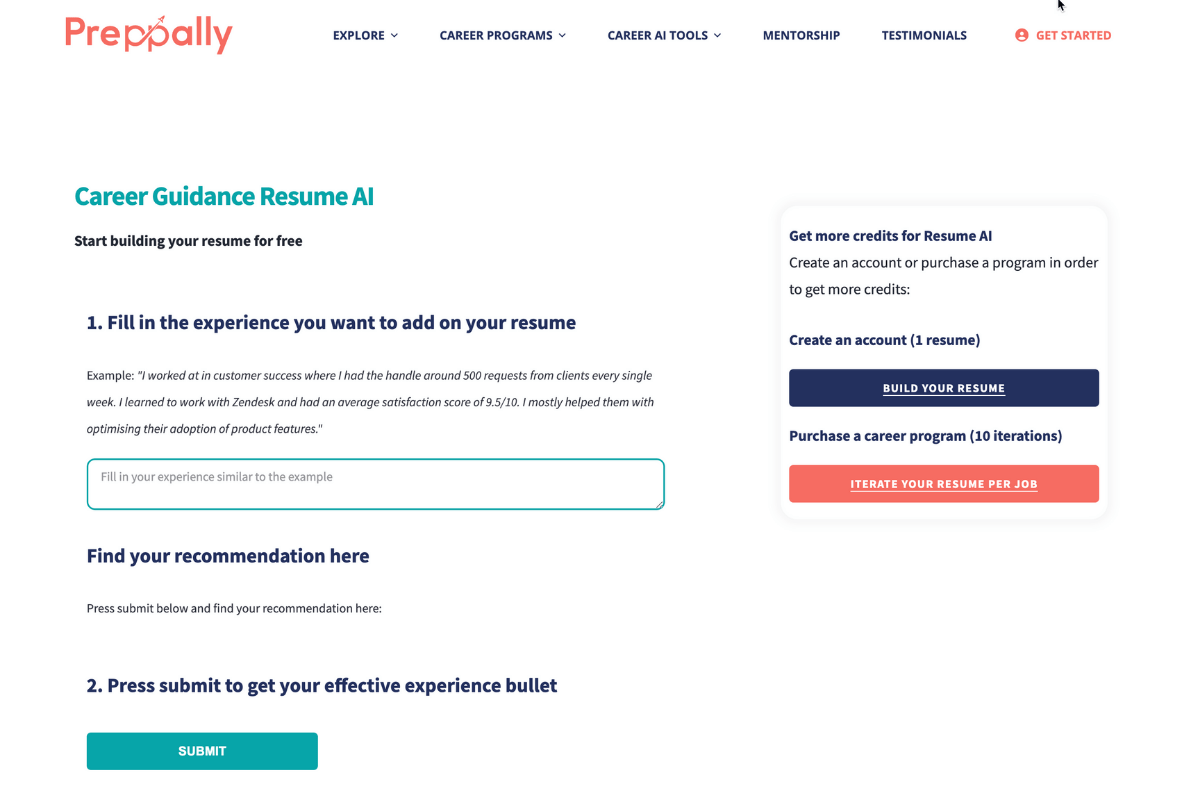 Resume AI screenshot