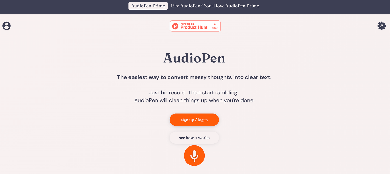 AudioPen screenshot