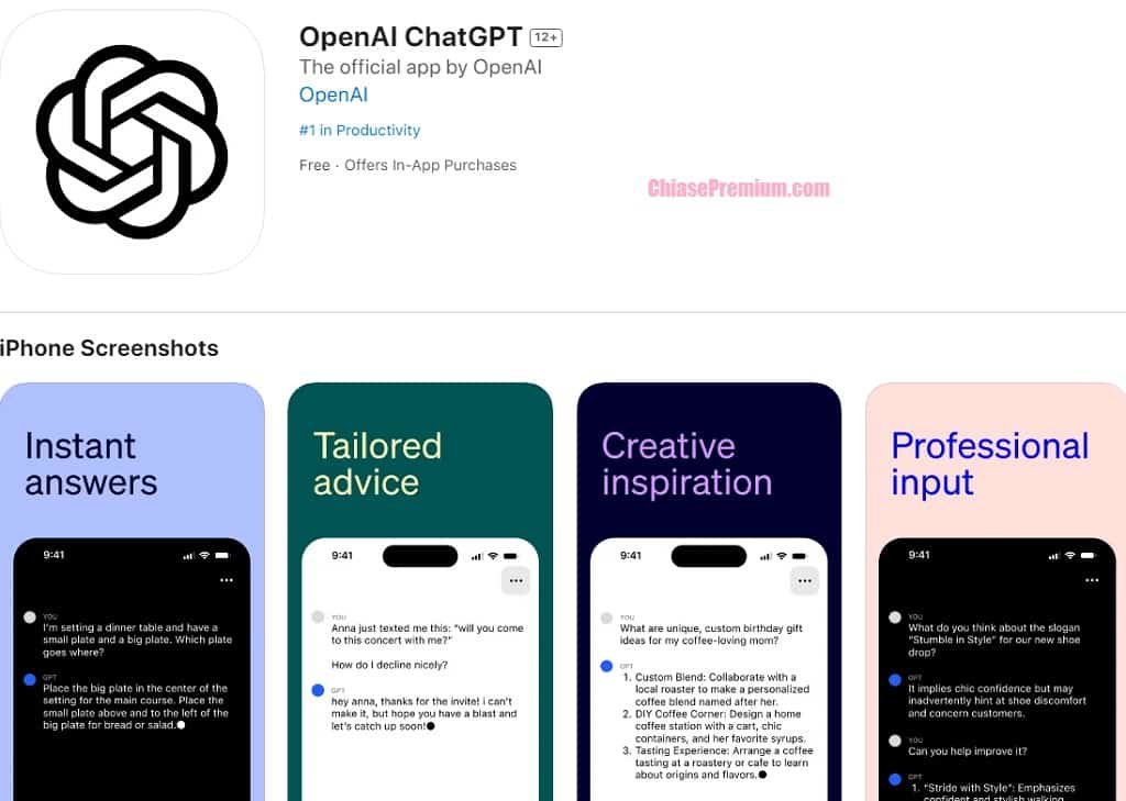Open AI ChatGPT screenshot
