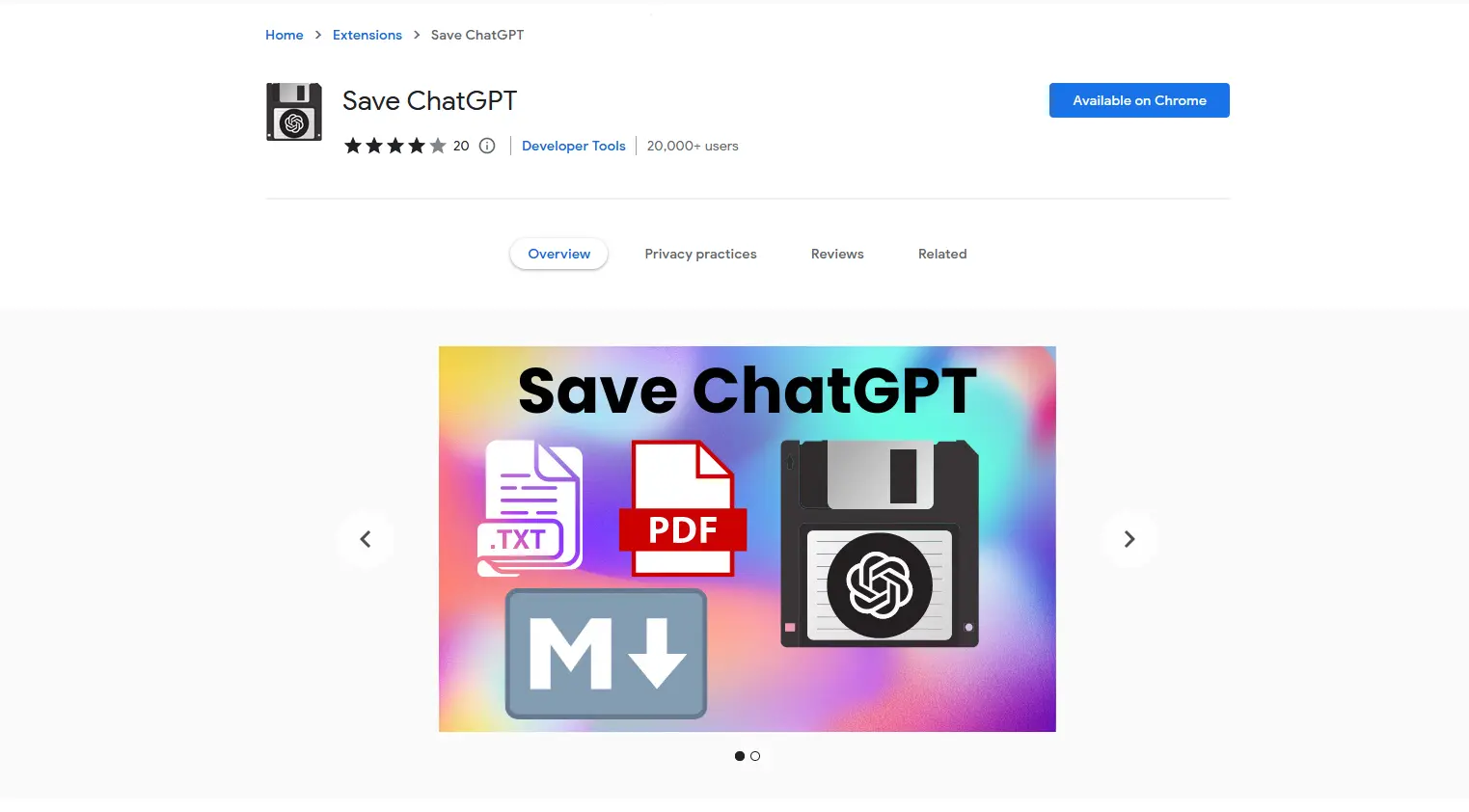 Save ChatGPT screenshot