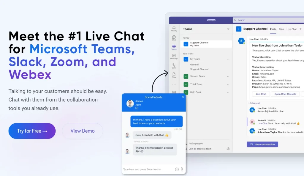 Social Intents screenshot