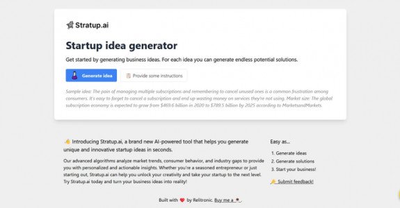 Stratup.ai screenshot