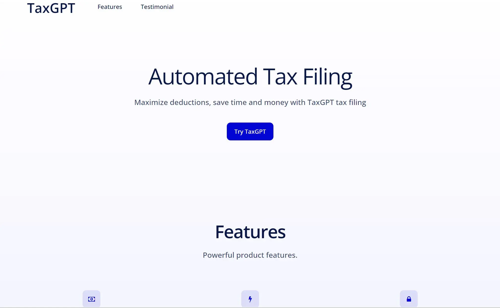 TaxGPT screenshot