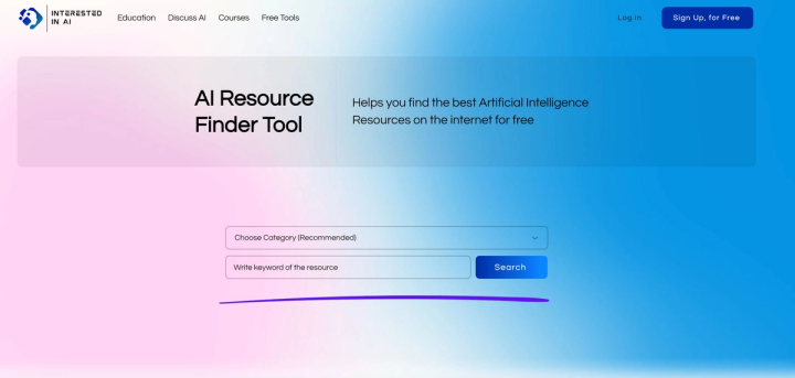 AI Resource Finder Tool screenshot