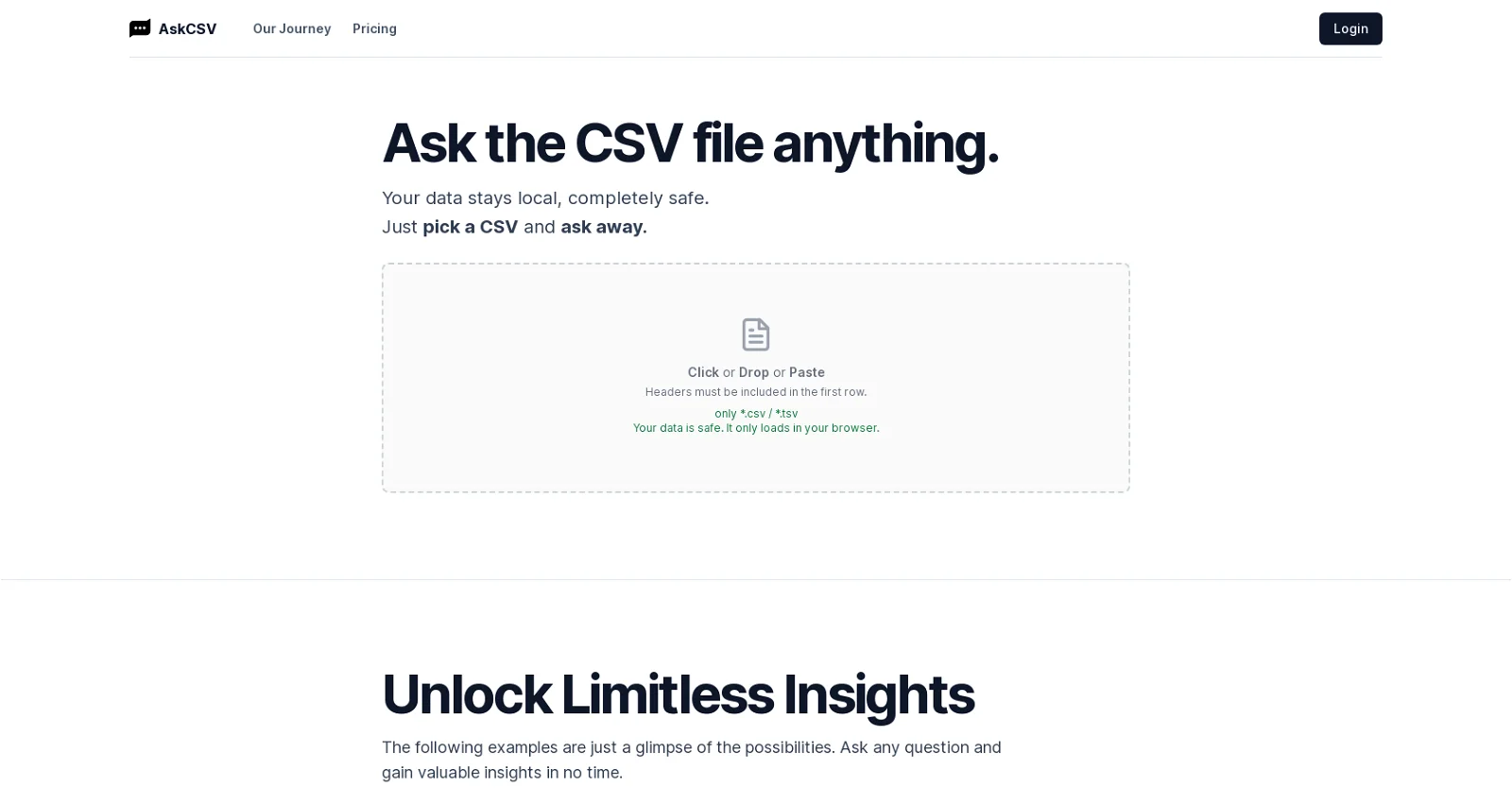 AskCSV screenshot