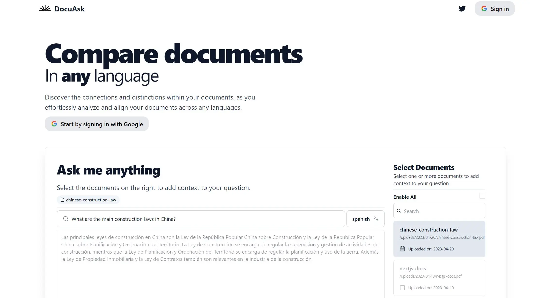 DocuAsk screenshot