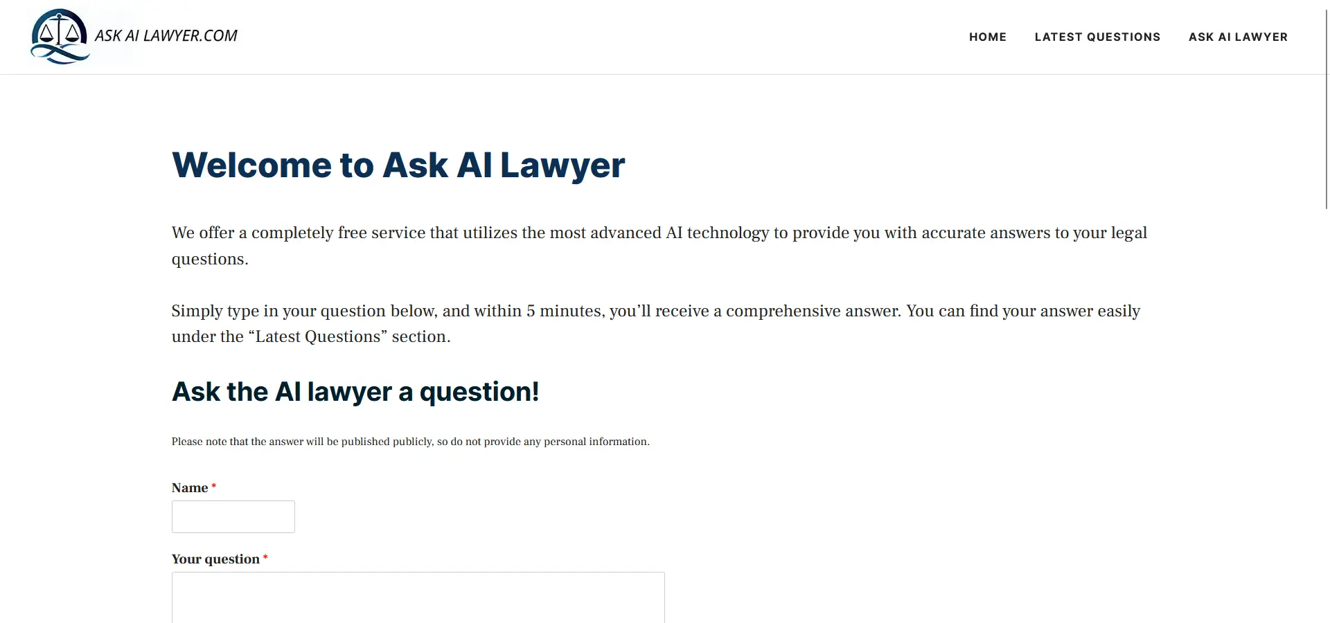 Ask AI Lawyer screenshot
