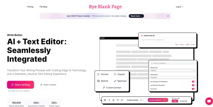 Bye Blank Page screenshot