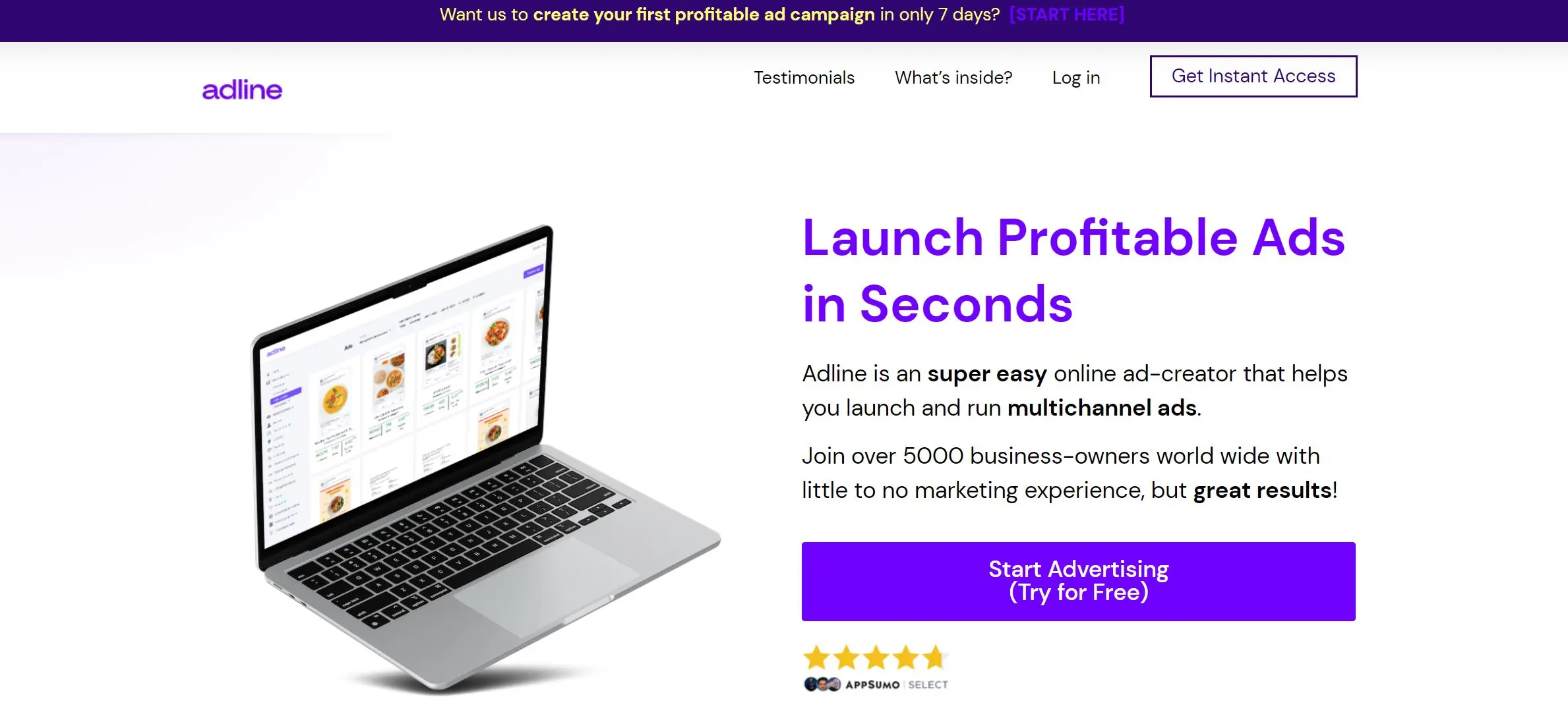 Adline screenshot