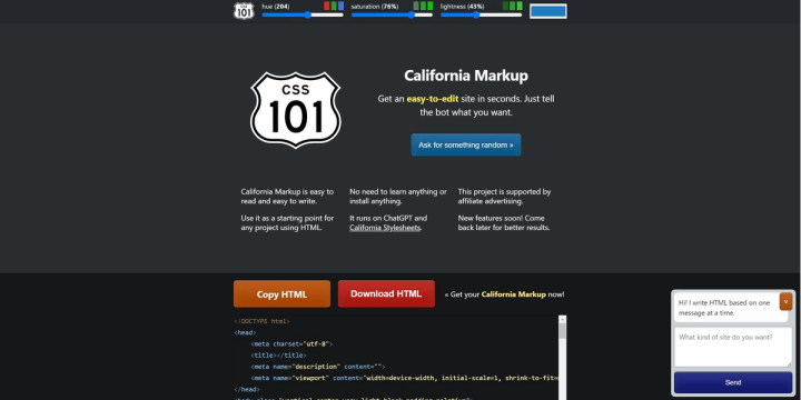 California Markup screenshot