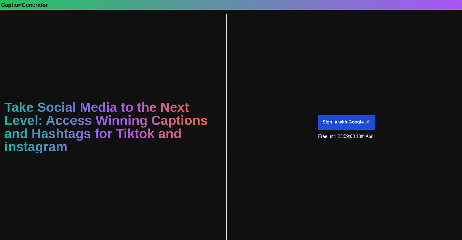 CaptionGenerator screenshot